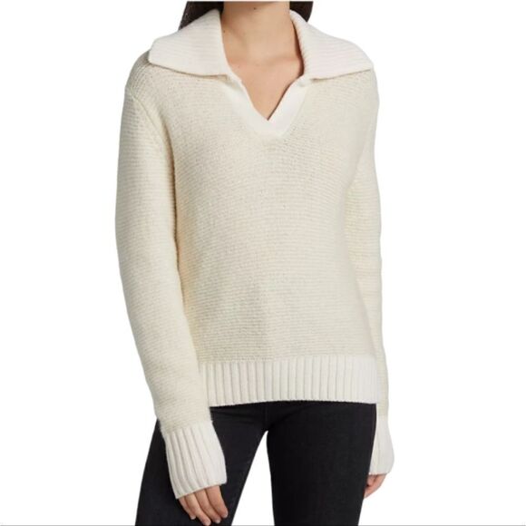 Veronica Beard Brogan Spread Collar Sweater - Picture 1 of 10